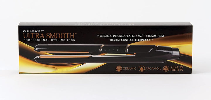 Cricket Ultra Smooth - Plancha de pelo profesional, color negro | A...