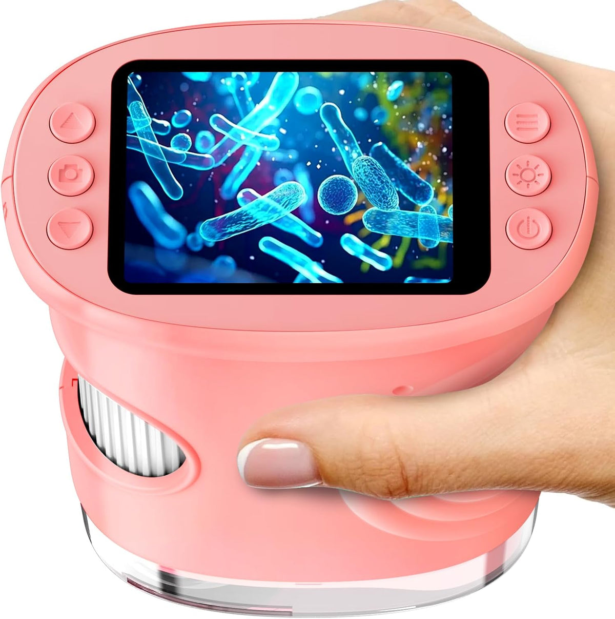 Microscope para Kids con 2.0" IPS Screen Girls Handheld Outdoor Gifts