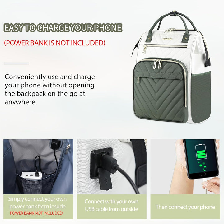 VANKEAN Mochila para laptop de 17 pulgadas para mujeres y hombres,...