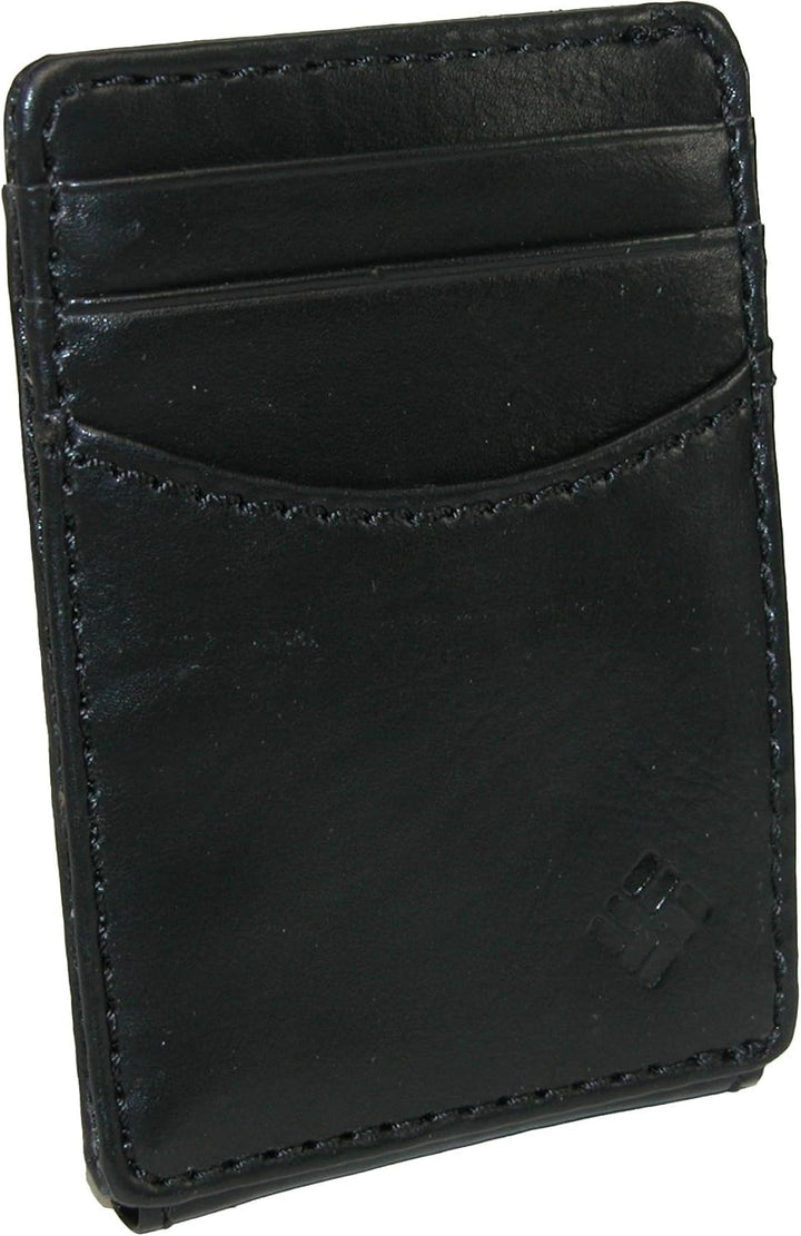 Columbia Billetera de cuero para hombre con bolsillo frontal y tarj...