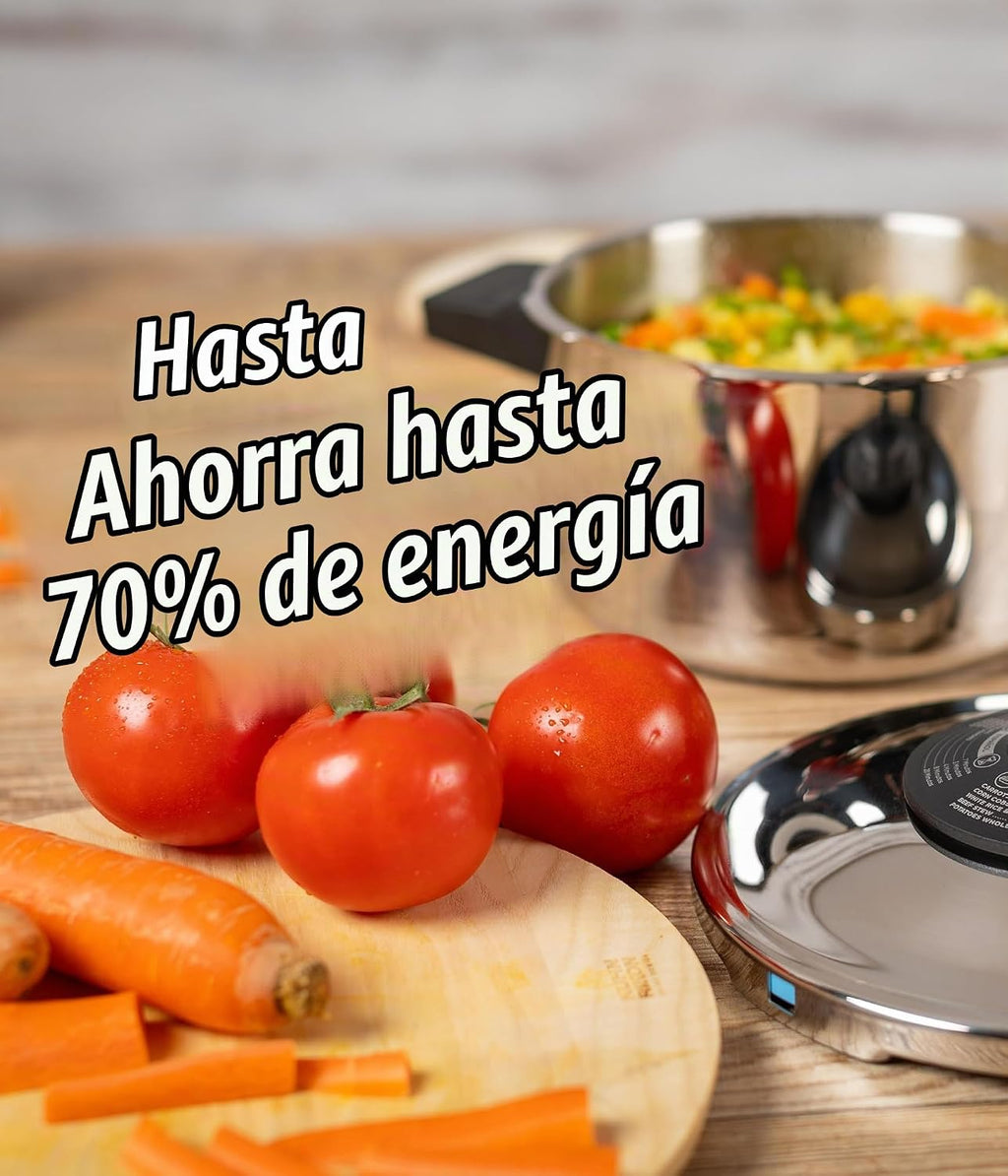 Kuhn Rikon Duromatic Classic NEO - Olla a presión con mango lateral de 7 L, hecha en Suiza, ultrarrápida y eficiente energéticamente, base súper térmica gruesa, segura y duradera