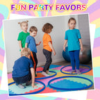 Shappy - 6 piezas de aros de ejercicio desmontables ajustables, juguete de plástico, juguetes de patio de juegos, aros circulares de colores para juegos de adolescentes, gimnasia, equipo de agilidad