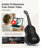 Ukelele soprano para niños, kit de ukelele de madera hawaiana de 21