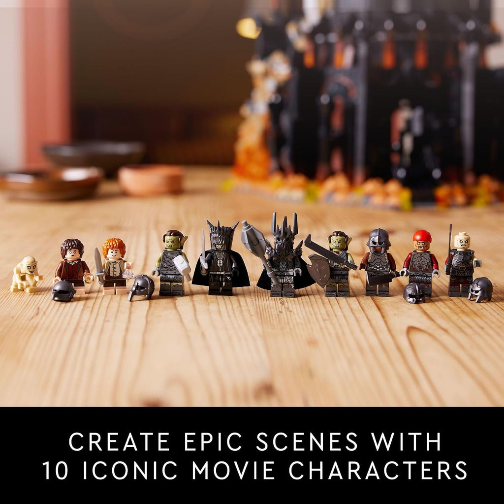 LEGO Icons El Señor de los Anillos: Juego de construcción Barad-dûr para adultos – El Señor de los Anillos coleccionable para fans – Incluye 10 minifiguras – Regalo para hombres y mujeres – 10333
