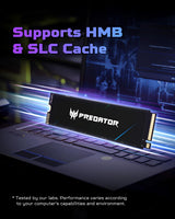 Acer Predator GM7 4TB SSD: M.2 2280 PCIe Gen 4 x4 NVMe 2.0, velocid...