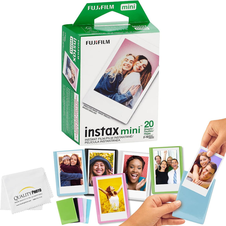 Películas Fujifilm Mini Instax + Marcos de fotos magnéticos de colo...