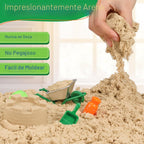 FRUSE Juguetes sensoriales de granja con kit de arena y tractor para niños