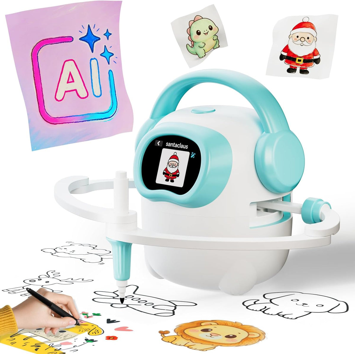 Robot de dibujo AI para niños, más de 10000 imágenes generadas por IA gratis, biblioteca de imágenes actualizada regularmente, juguetes educativos de aprendizaje para niños y niñas de 3 a 8 años