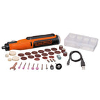 Beyond by BLACK+DECKER - Herramienta giratoria 8 V MAX* con kit de accesorios, versátil, inalámbrica, 35 piezas (BCRT8K35APB)