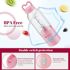 Licuadora Personal Portátil 17 OZ/500 ML Exprimidor, Licuadora de Tamaño Personal de 175W, Ideal para Batidos, Mezcla de Hielo, Preparación de Jugos y Procesamiento de Alimentos, Compacta, Conveniente