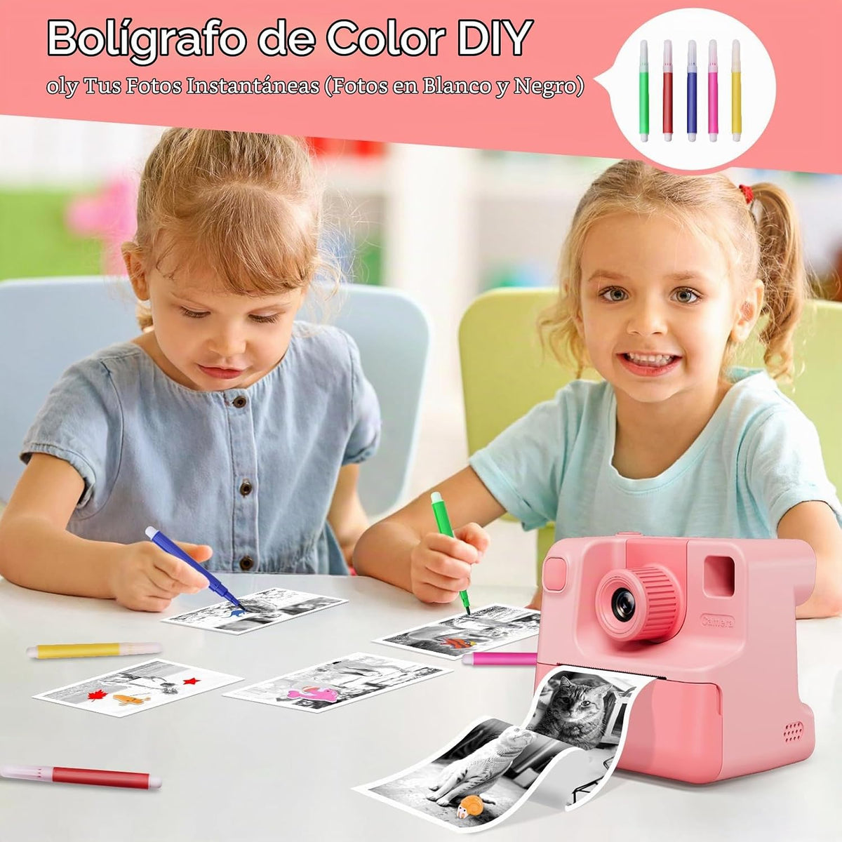 Impresión instantánea de cámara para niños, regalos de cumpleaños de