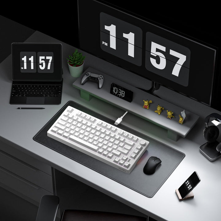 DAREU EK75 Teclado mecánico con cable, teclado 75% con perilla de v...