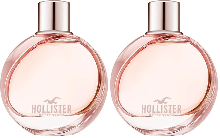 Hollister Wave Women Eau De Parfum, 3.4 onzas | Paquete de 2