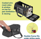 Sherpa Original Deluxe Transportador de Mascotas para Viajes, Aprobado por Aerolíneas y con Garantía a Bordo - Gris Carbón, Mediano