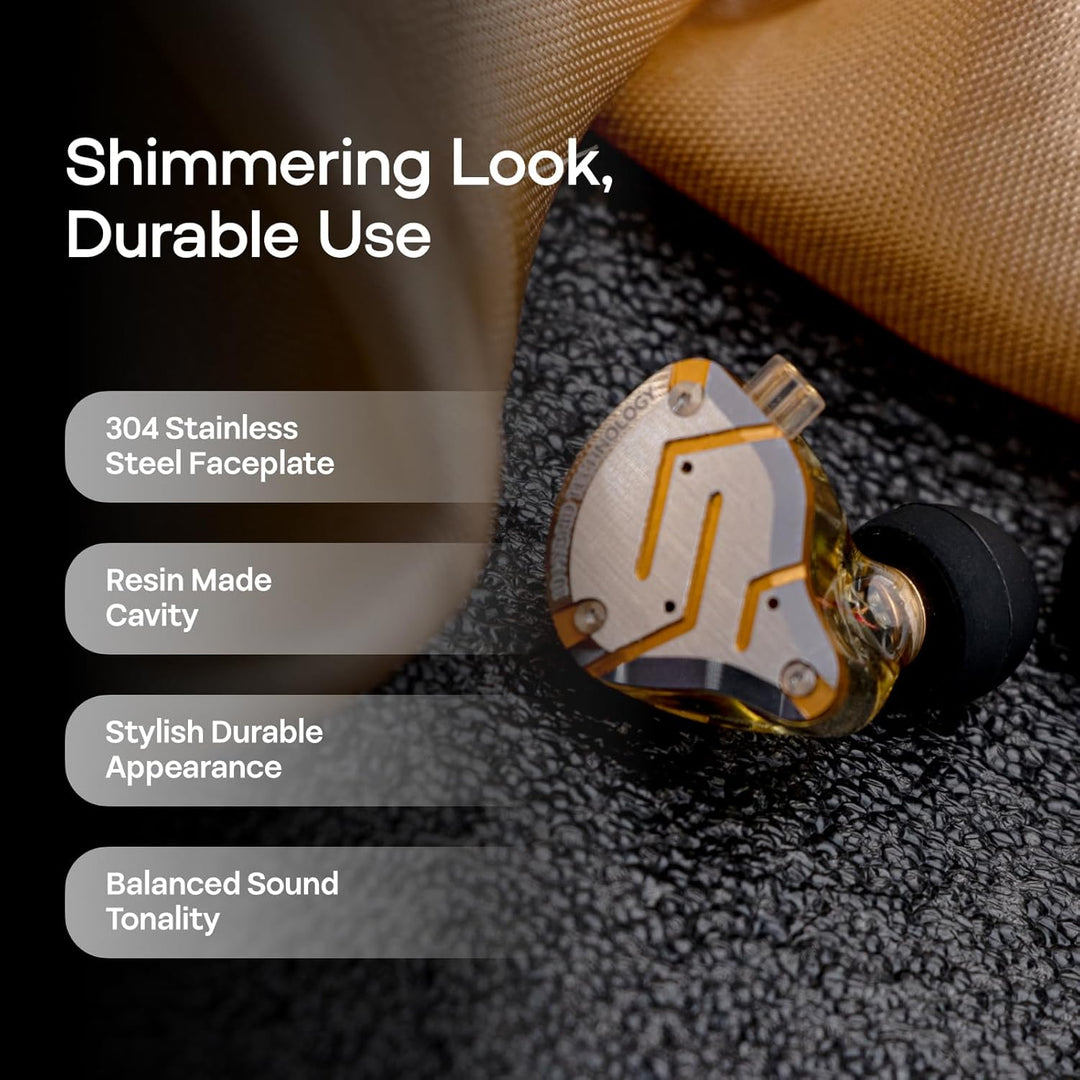 Linsoul KZ ZS10 Pro, Auriculares intraaurales HiFi con 5 controlado...