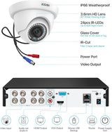 Sistema de cámaras de seguridad ZOSI 1080P H.265+ para el hogar, 5M...