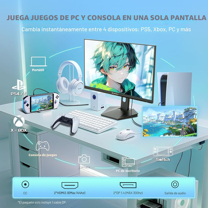 Monitor para juegos SANSUI de 27" 1440P 200Hz 180Hz WQHD 2560×1...