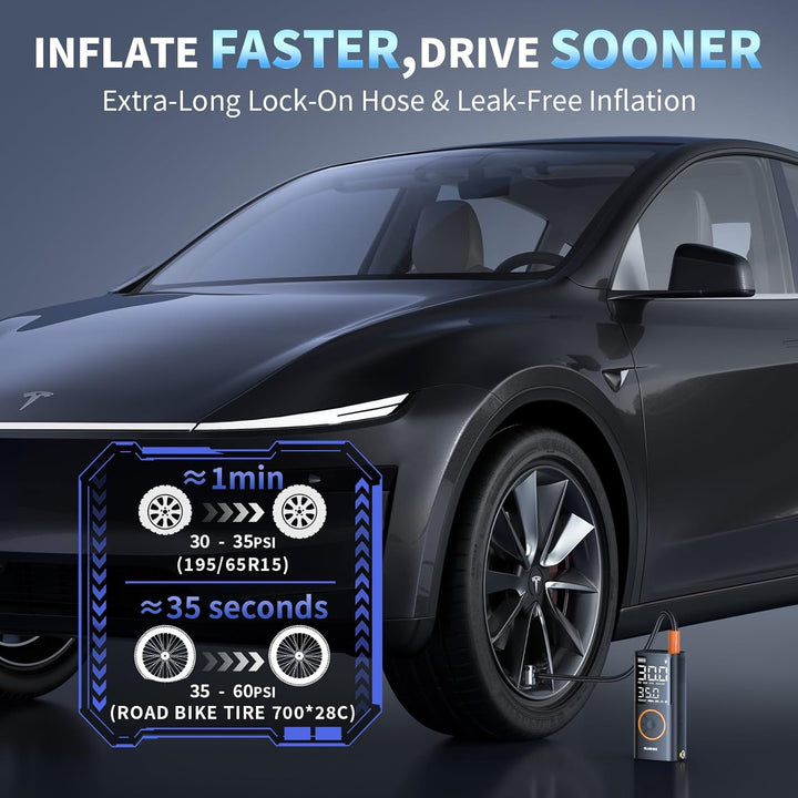OlarHike Compresor de aire portátil para inflador de neumáticos, si...