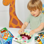 6 PCS Libros de Calcomanías para Pintar por Números para Niños y Niñas de 4-8 Años Animales del Océano Vehículos Postres Sirenas Insectos Calcomanías Artículos para Fiestas Carretera Avión Libro de