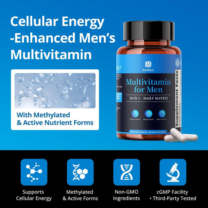 Multivitamínico para hombres con metilfolato y palma enana american...