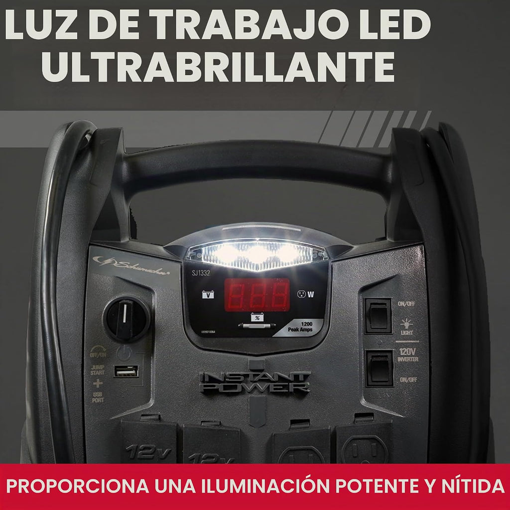 Schumacher Electric 1200A Arrancador de Batería para Auto y Estación de Poder – SJ1332