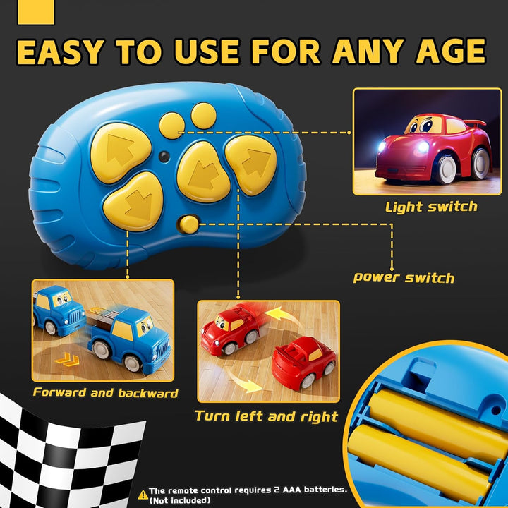 Coche de control remoto para niños pequeños de 1-3 2-4 3-5