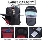 ANTERK Mochila extra grande, mochila de viaje para laptop, Rojo, 17 pulgadas