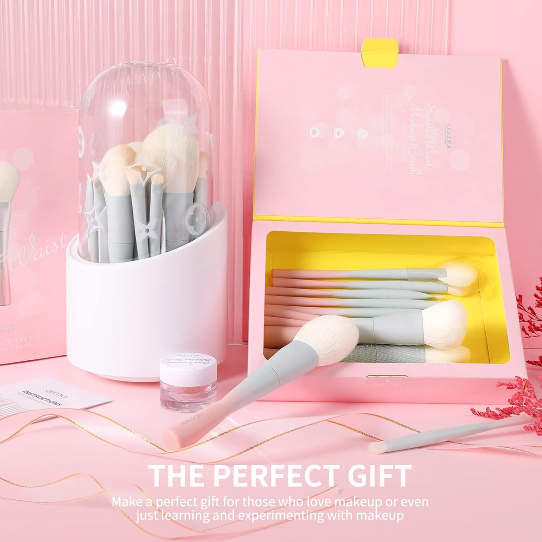Docolor Juego de 14 brochas de maquillaje sintéticas de alta calida...