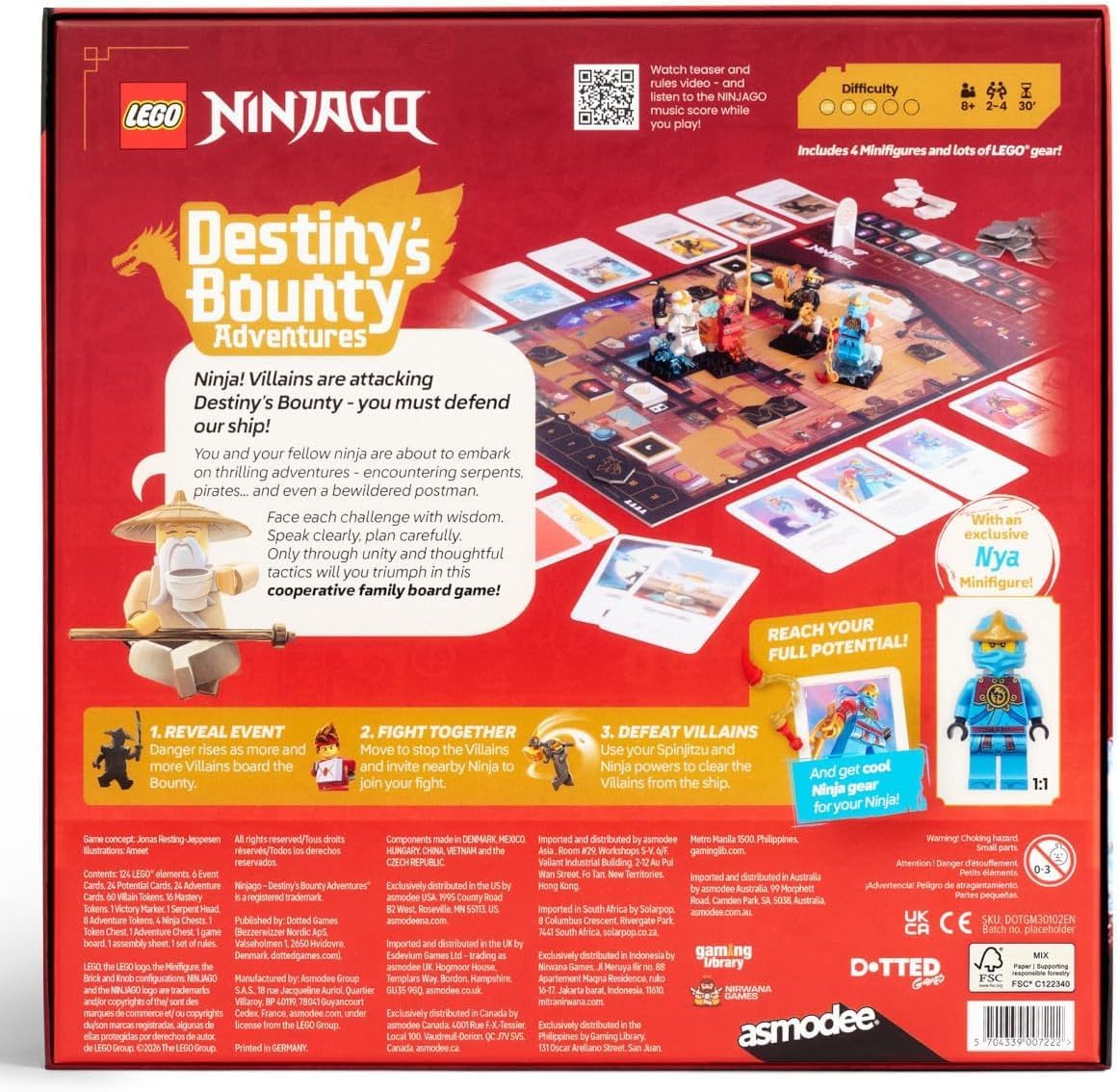 Asmodee Juego de mesa LEGO Ninjago: Destiny's Bounty Adventures