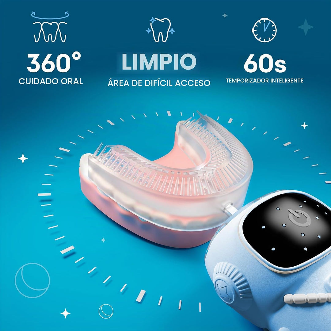 Bendi Cepillo de dientes eléctrico en forma de U para niños de 2 a...