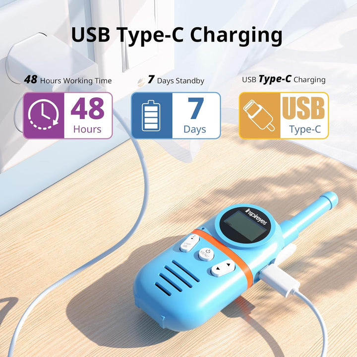 Inspireyes Walkie Talkies para niños recargables, rellenos de cesta...
