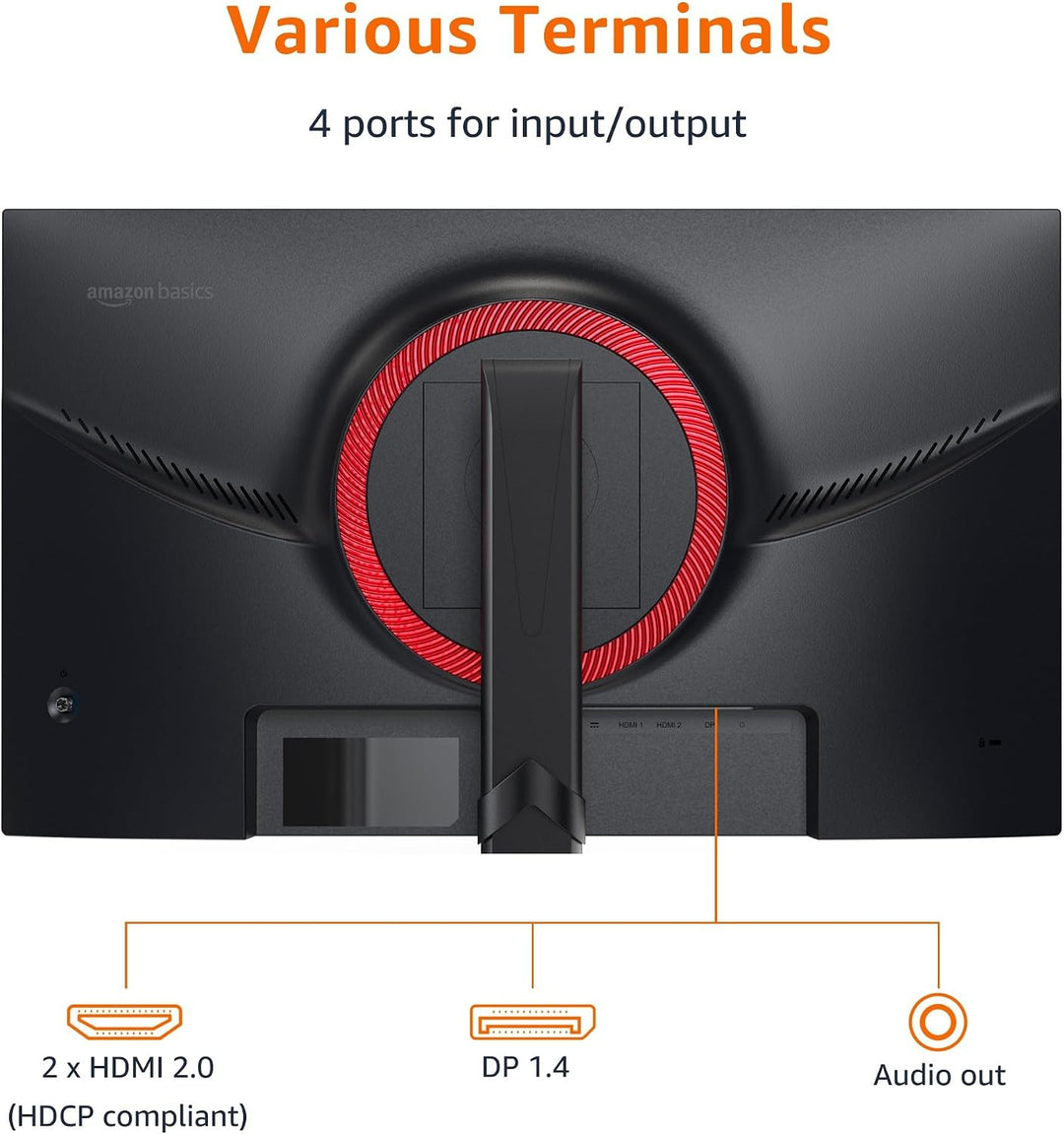 Amazon Basics Monitor para juegos de 27 pulgadas, FHD 1080P, 165Hz,...