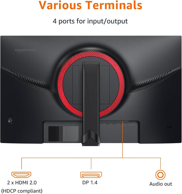 Amazon Basics Monitor para juegos de 27 pulgadas, FHD 1080P, 165Hz,...