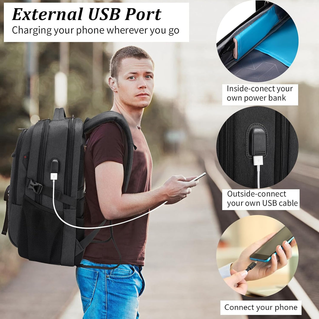 DUSLANG Mochila para laptop de 17 pulgadas para viajes con mochila...