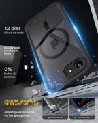 Miracase - Funda para iPhone 17e y iPhone 16e, teléfono de cuerpo completo con protector de pantalla de vidrio integrado, [magnético con MagSafe] a prueba de caídas militar 17 E/16 E cubierta