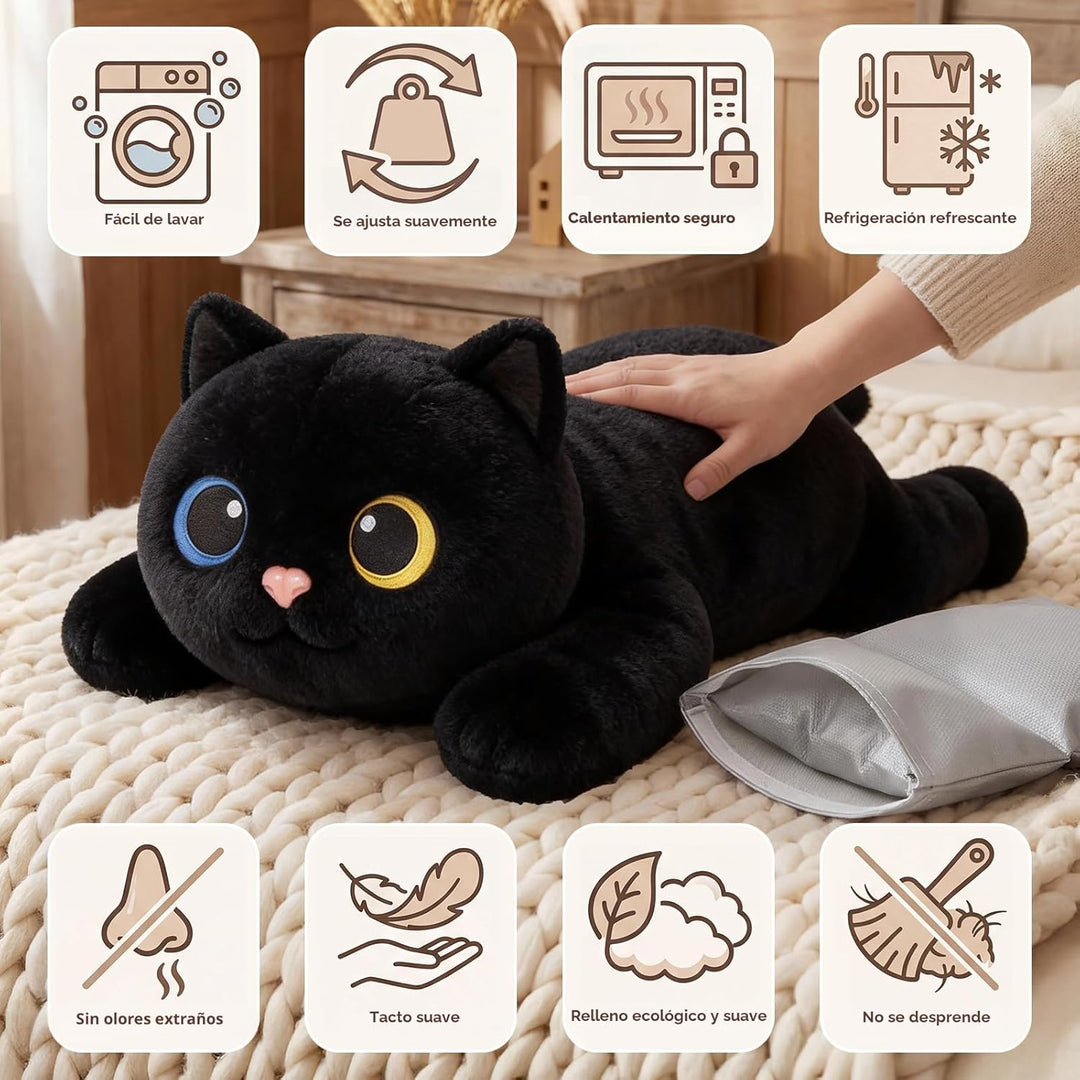 Mewaii Animales de peluche con peso de 5 libras ajustable, calentab...