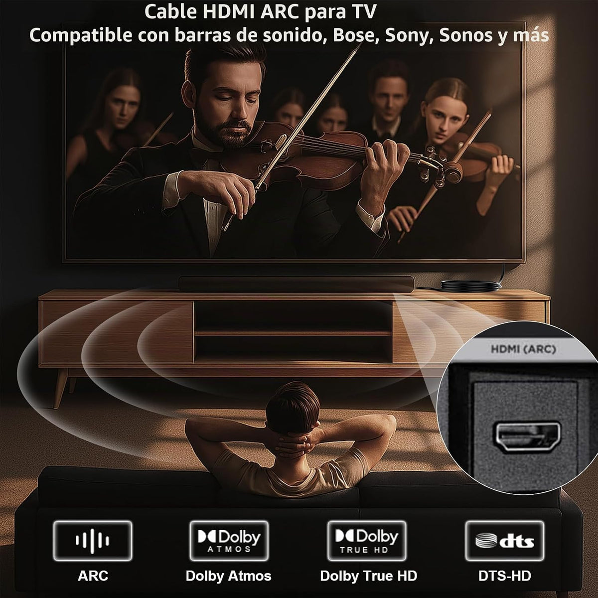 Paquete de 4 cables HDMI de 6 pies