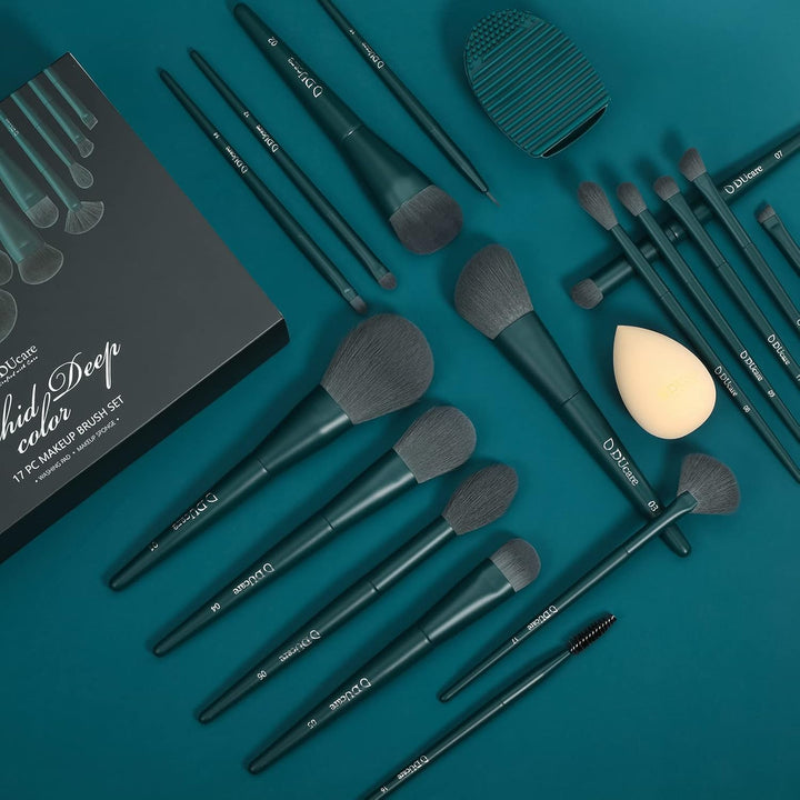 DUcare Juego de regalo de maquillaje, 19 piezas, 17 brochas de maqu...