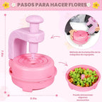 Kit de ramo de flores de tela rosa y morado, regalo educativo para niñas