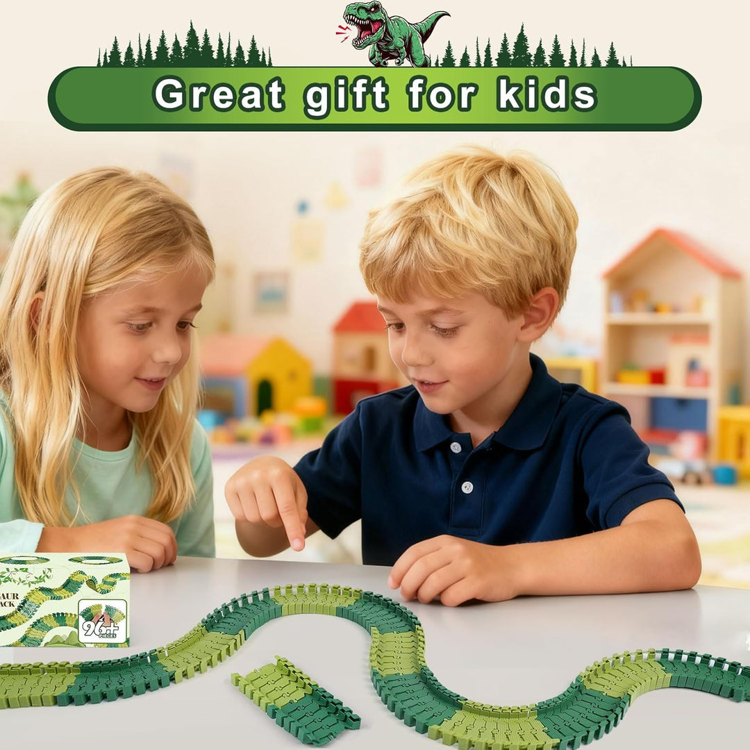 ToyFuntasy Kit de Expansión de Pista Flexible de Dinosaurios de 96...