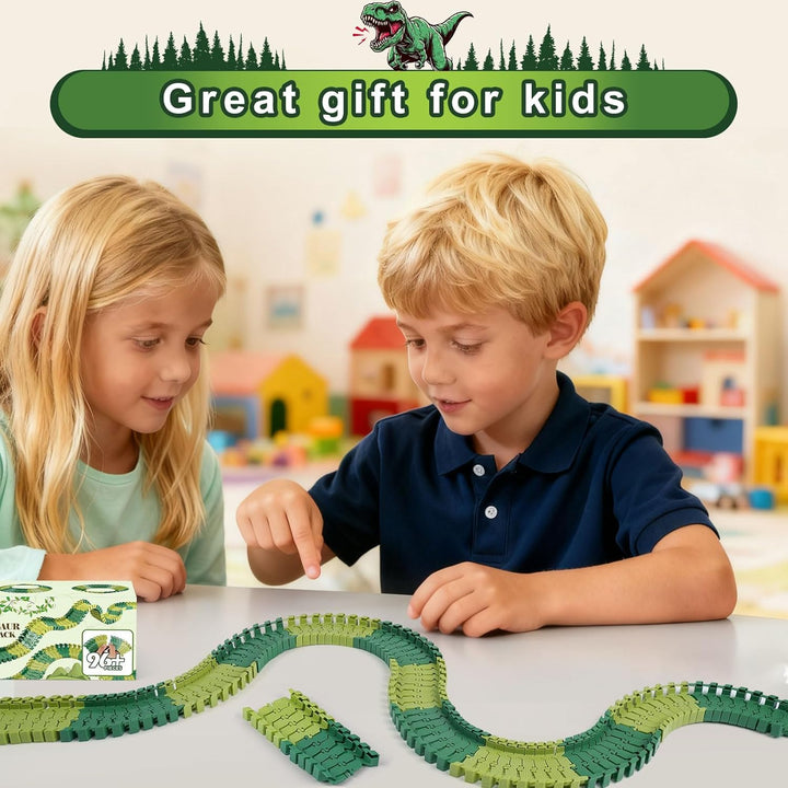 ToyFuntasy Kit de Expansión de Pista Flexible de Dinosaurios de 96...