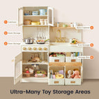 Tiny Land Wooden Play Kitchen para Kids con Toy Storage para Pretend Play