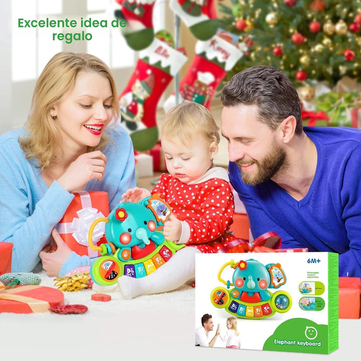 Piano de juguete para bebés de 6 a 12 meses, música iluminada, jugu...