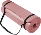 BalanceFrom All Purpose 1-Inch Extra Thick High Density Anti-Tear Exercise Yoga Mat con Carrying Strap, Multiple Colors