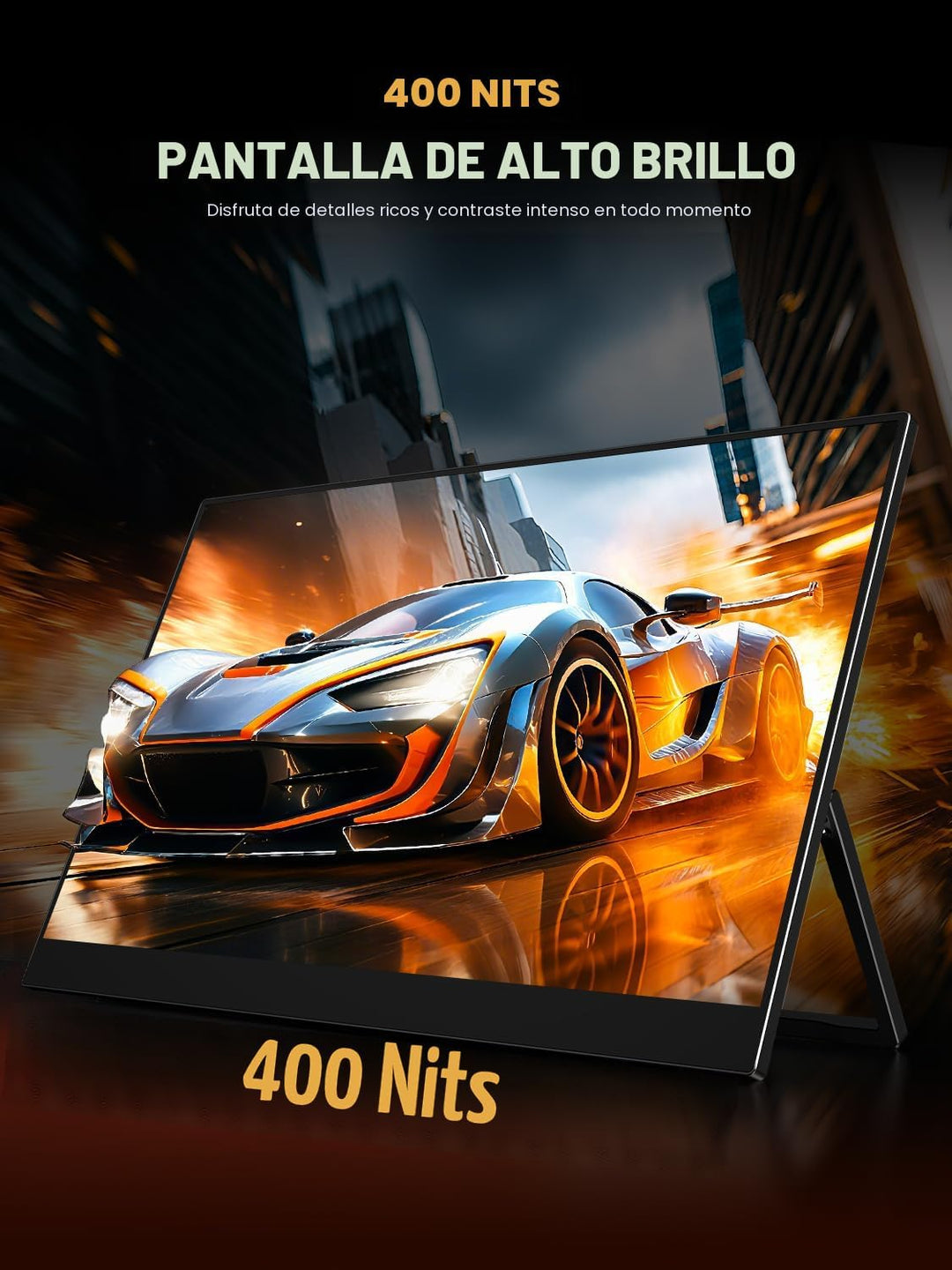 UPERFECT Monitor portátil para juegos 144Hz 2.5K, 16" 0.1ms 100% DC...