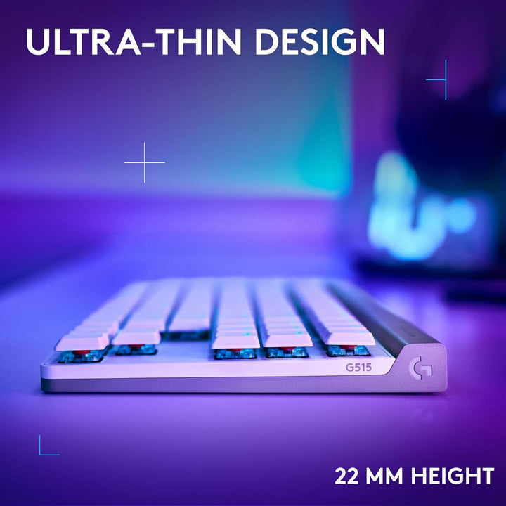 Logitech G515 Teclado inalámbrico para juegos TKL, LIGHTSYNC RGB, d...