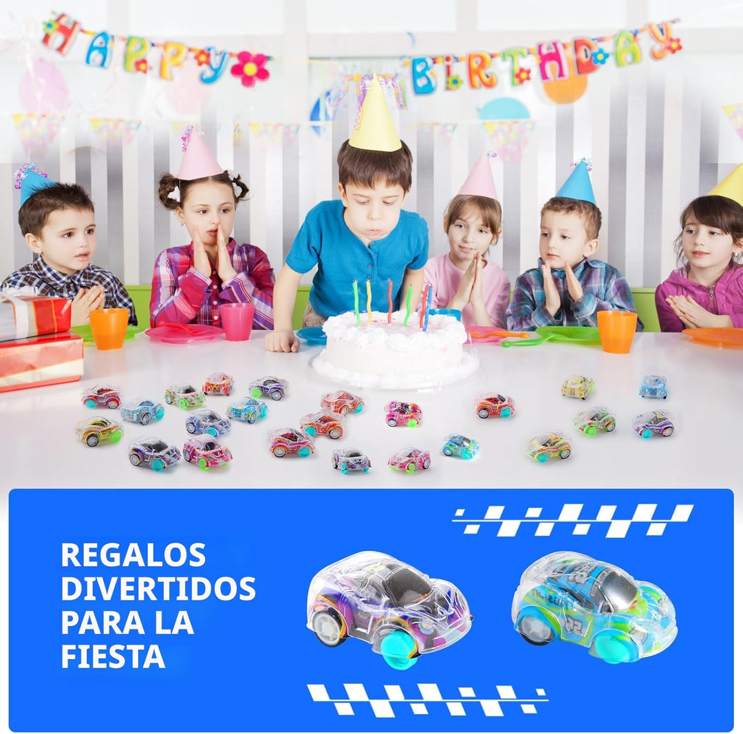 Juego de 50 mini automóviles de tracción hacia atrás