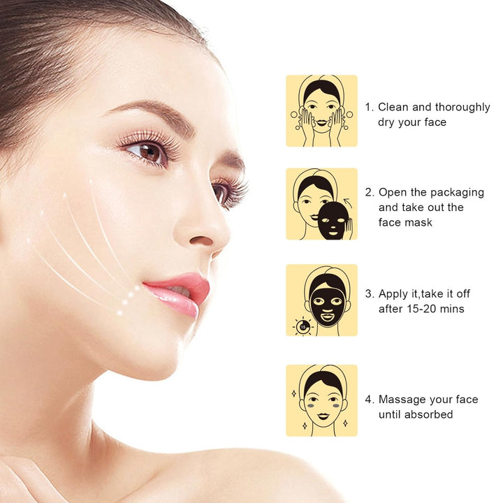 Adofect Paquete de 15 mascarillas faciales de colágeno de cristal d...