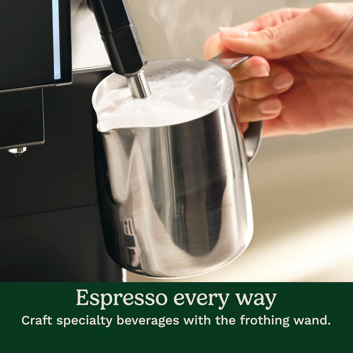 Cuisinart Máquina de café expreso totalmente automática, hace capuchino de calidad de café caliente o frío, café con leche, americanos y expreso extraído en frío, varita de vapor/espuma para bebidas a base de leche, EM-550