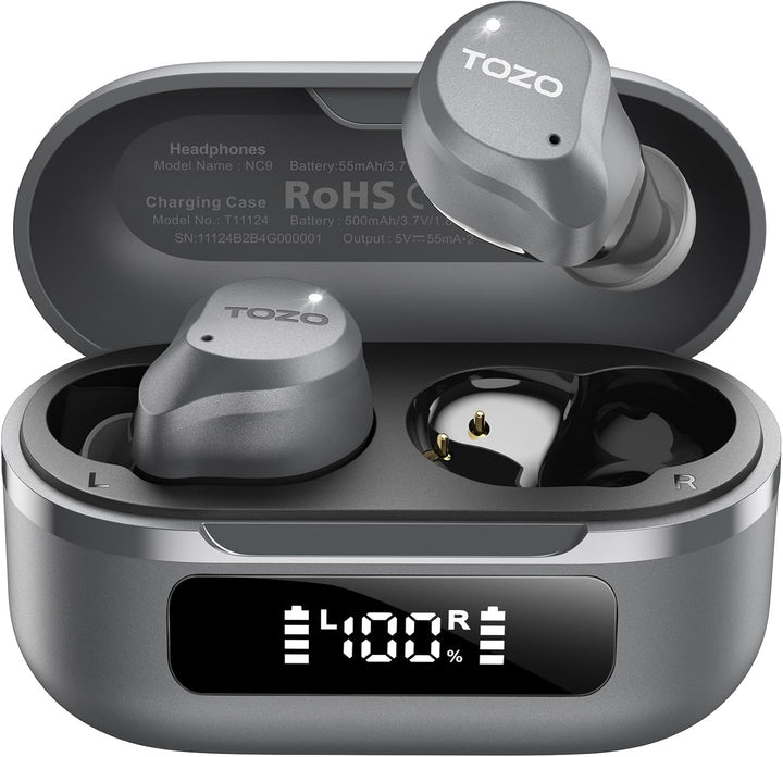 TOZO NC9 Auriculares inalámbricos híbridos con cancelación activa d...